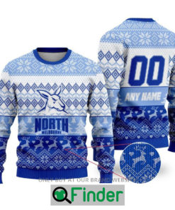 Personalized AFL North Melbourne Football Club Christmas Sweater Sweatshirt LIMITED EDITION