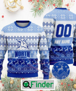 Personalized AFL North Melbourne Football Club Christmas Sweatshirt Sweater LIMITED EDITION