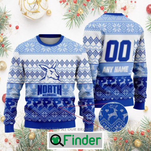 Personalized AFL North Melbourne Football Club Christmas Sweatshirt Sweater LIMITED EDITION