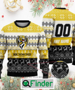 Personalized AFL Richmond Tigers Christmas Sweatshirt Sweater LIMITED EDITION