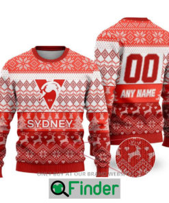 Personalized AFL Sydney Swans Christmas Sweater Sweatshirt LIMITED EDITION