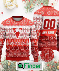 Personalized AFL Sydney Swans Christmas Sweatshirt Sweater LIMITED EDITION