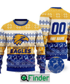 Personalized AFL West Coast Eagles Christmas Sweater Sweatshirt LIMITED EDITION