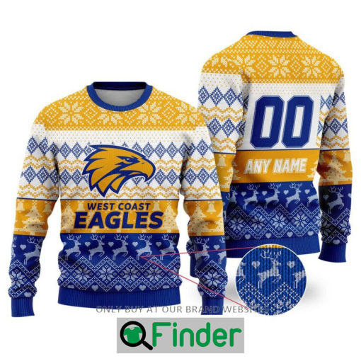 Personalized AFL West Coast Eagles Christmas Sweater Sweatshirt LIMITED EDITION