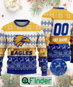 Personalized AFL West Coast Eagles Christmas Sweatshirt Sweater LIMITED EDITION