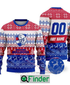 Personalized AFL Western Bulldogs Christmas Sweater Sweatshirt LIMITED EDITION