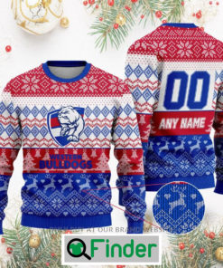 Personalized AFL Western Bulldogs Christmas Sweatshirt Sweater LIMITED EDITION