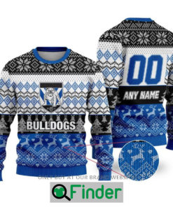 Personalized NRL Canterbury Bankstown Bulldogs Christmas Sweater Sweatshirt LIMITED EDITION