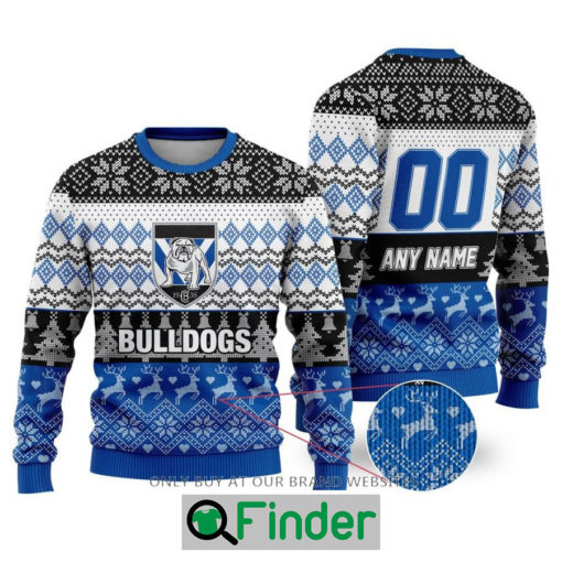 Personalized NRL Canterbury Bankstown Bulldogs Christmas Sweater Sweatshirt LIMITED EDITION