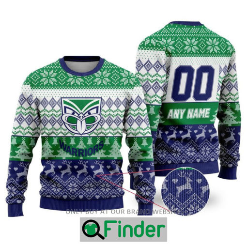 Personalized NRL New Zealand Warriors Christmas Sweater Sweatshirt LIMITED EDITION