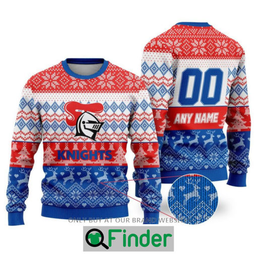 Personalized NRL Newcastle Knights Christmas Sweater Sweatshirt LIMITED EDITION