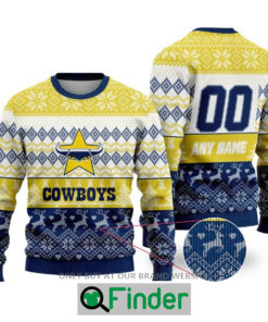 Personalized NRL North Queensland Cowboys Christmas Sweater Sweatshirt LIMITED EDITION