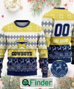 Personalized NRL North Queensland Cowboys Christmas Sweatshirt Sweater LIMITED EDITION