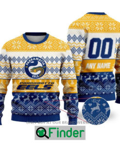 Personalized NRL Parramatta Eels Christmas Sweater Sweatshirt LIMITED EDITION