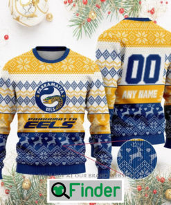 Personalized NRL Parramatta Eels Christmas Sweatshirt Sweater LIMITED EDITION