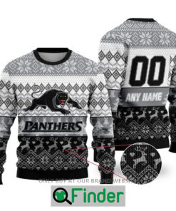 Personalized NRL Penrith Panthers Christmas Sweater Sweatshirt LIMITED EDITION