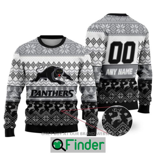 Personalized NRL Penrith Panthers Christmas Sweater Sweatshirt LIMITED EDITION