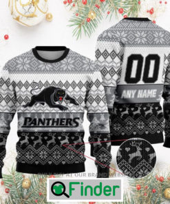 Personalized NRL Penrith Panthers Christmas Sweatshirt Sweater LIMITED EDITION