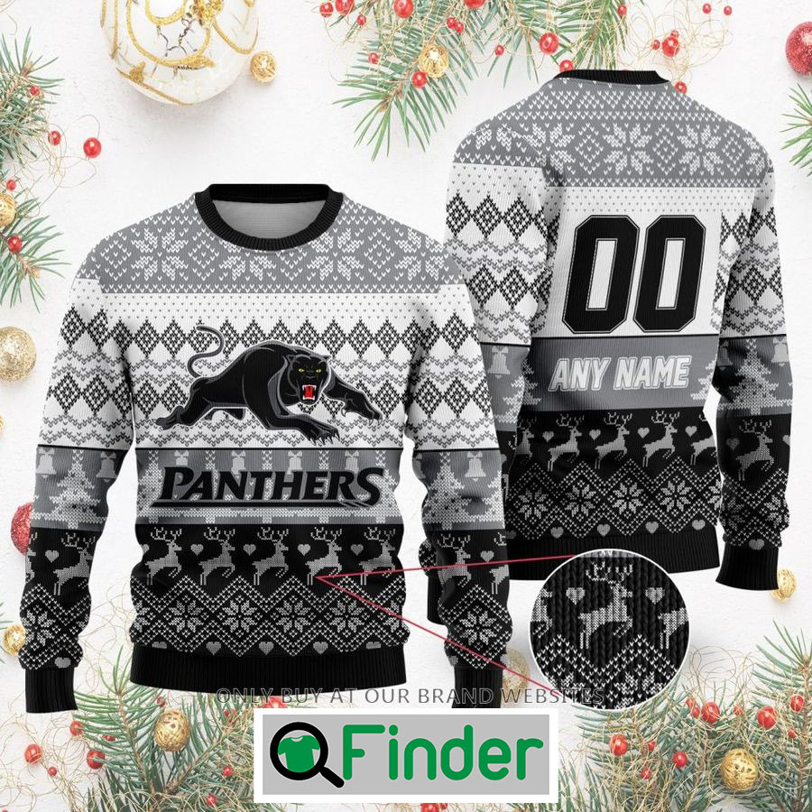 Personalized NRL Penrith Panthers Christmas Sweater, Sweatshirt-LIMITED ...