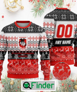 Personalized NRL St George Illawarra Dragons Christmas Sweatshirt Sweater LIMITED EDITION