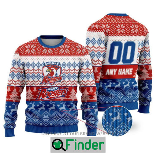 Personalized NRL Sydney Roosters Christmas Sweater Sweatshirt LIMITED EDITION