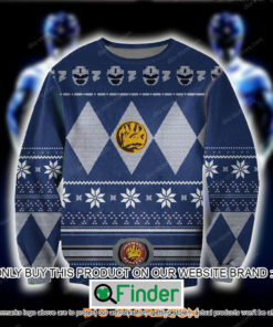 Power Rangers 1993 Film Blue Christmas Ugly Sweater – LIMITED EDITION