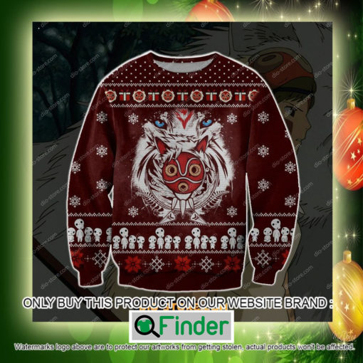 Princess Mononoke Anime Christmas Ugly Sweater Sweatshirt – LIMITED EDITION