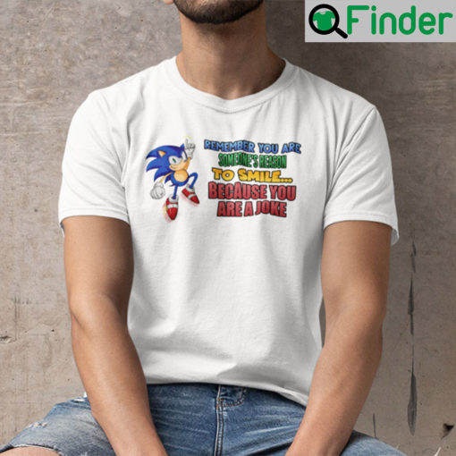 Remember You Are Someones Reason To Smile Sonic Shirt Because You Are A Joke