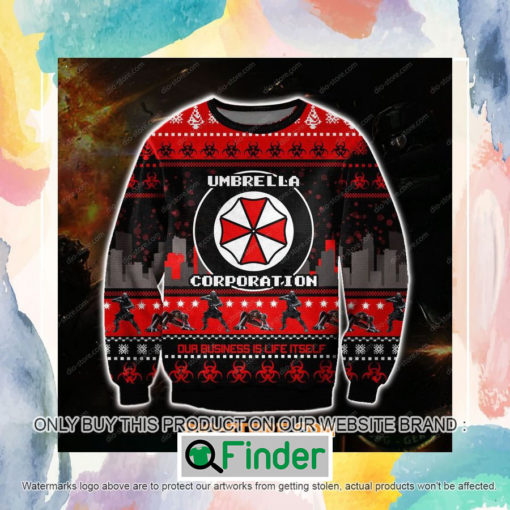 Resident Evil Umbrella Corporation Ugly Christmas Sweatshirt Sweater LIMITED EDITION