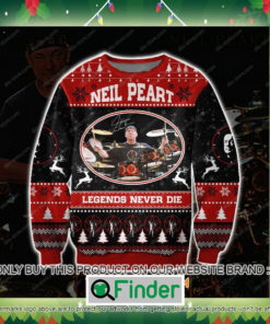 Rush Drummer Neil Peart Legends Never Die Knitted Wool Sweater Sweatshirt – LIMITED EDITION