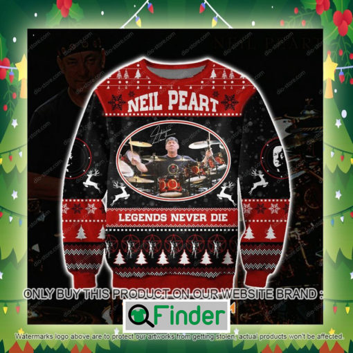 Rush Drummer Neil Peart Legends Never Die Knitted Wool Sweater Sweatshirt – LIMITED EDITION