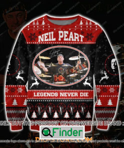 Rush Drummer Neil Peart Legends Never Die Knitted Wool Sweater – LIMITED EDITION