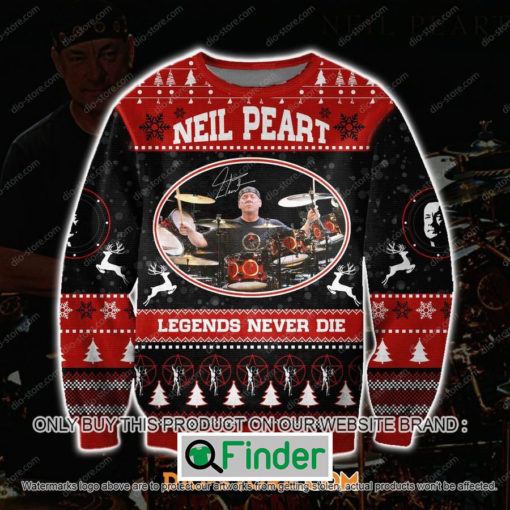 Rush Drummer Neil Peart Legends Never Die Knitted Wool Sweater – LIMITED EDITION