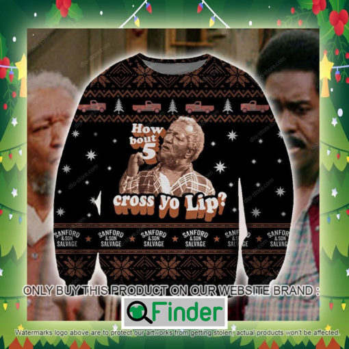 Sanford And Son Salvage How Bout 5 Cross Yo Lip Knitted Wool Sweater Sweatshirt – LIMITED EDITION