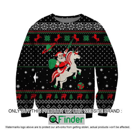 Santa Unicorn Christmas Ugly Sweater Sweatshirt – LIMITED EDITION