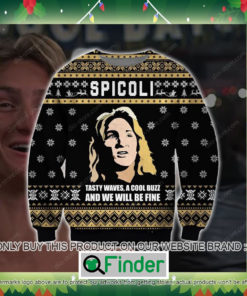 Spicoli Tasty Waves A Cool Buzz And We Will Be Fine Knitted Wool Sweater Sweatshirt – LIMITED EDITION