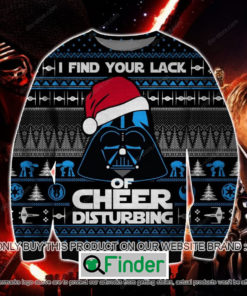 Star Wars Darth Vader I Find Your Lack Of Cheer Disturbing Knitted Wool Sweater – LIMITED EDITION