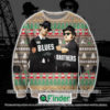 The Blues Brothers Elwood Jake Ugly Christmas Sweater Sweatshirt LIMITED EDITION