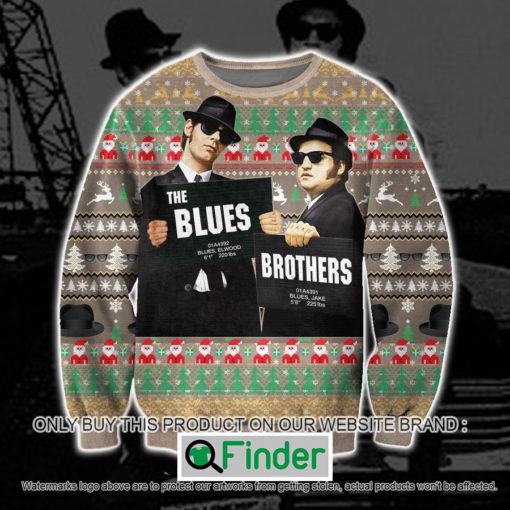 The Blues Brothers Elwood Jake Ugly Christmas Sweater Sweatshirt LIMITED EDITION