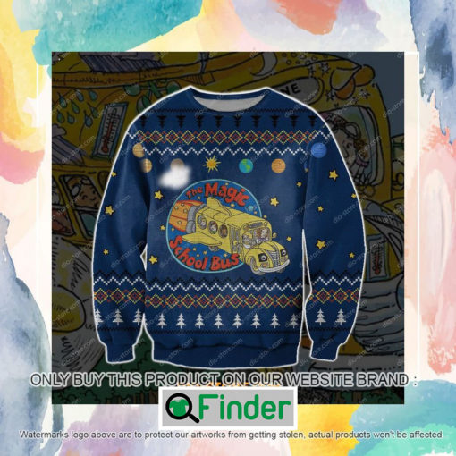 The Magic School Bus Ugly Christmas Sweatshirt Sweater LIMITED EDITION