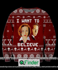 The X Files I Want To Believe Knitted Wool Sweater Sweatshirt – LIMITED EDITION