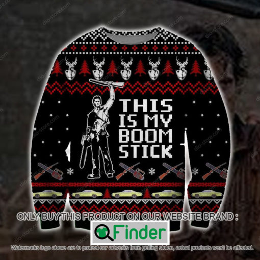 This Is My Boomstick Black Knitted Wool Sweater – LIMITED EDITION