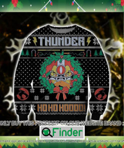 Thunder Ho Ho Ho Christmas Wreath Knitted Wool Sweater Sweatshirt – LIMITED EDITION