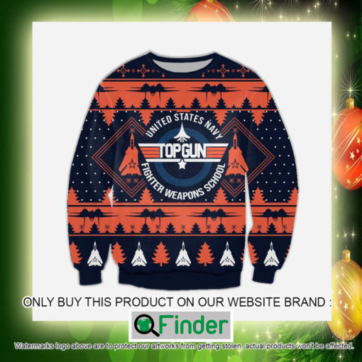 Top Gun United States Navy Fighter Weapons School Christmas Ugly Sweater Sweatshirt – LIMITED EDITION