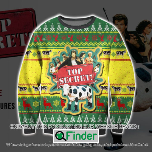 Top Secret Ugly Christmas Sweater Sweatshirt LIMITED EDITION