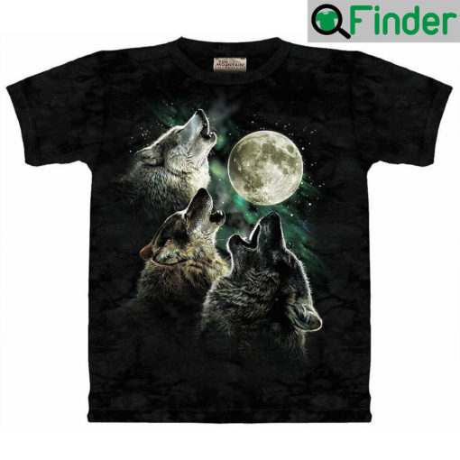 Vintage Wolf Family Howling 3 Wolf Moon Wild Free Shirt