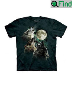 Vintage Wolf Family Howling 3 Wolf Moon Wild Free T Shirt