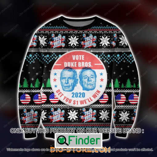 Vote Duke Bros 2020 Ugly Christmas Sweater Sweatshirt LIMITED EDITION