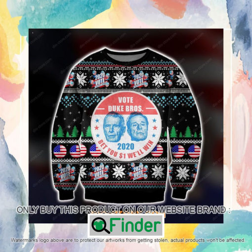 Vote Duke Bros 2020 Ugly Christmas Sweatshirt Sweater LIMITED EDITION