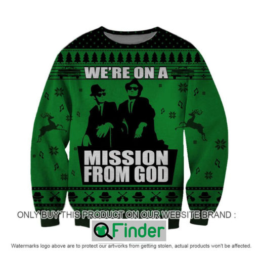 WeRe On A Mission From God Knitted Wool Sweater Sweatshirt – LIMITED EDITION